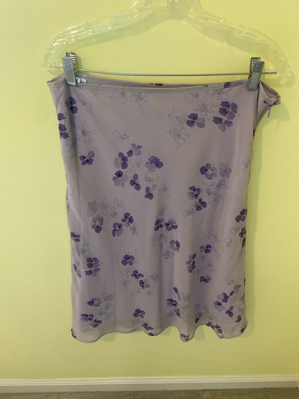 UNIF Lavender Floral Slip Skirt